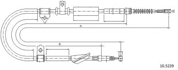 CABOR 10.5239 Cable, parking brake